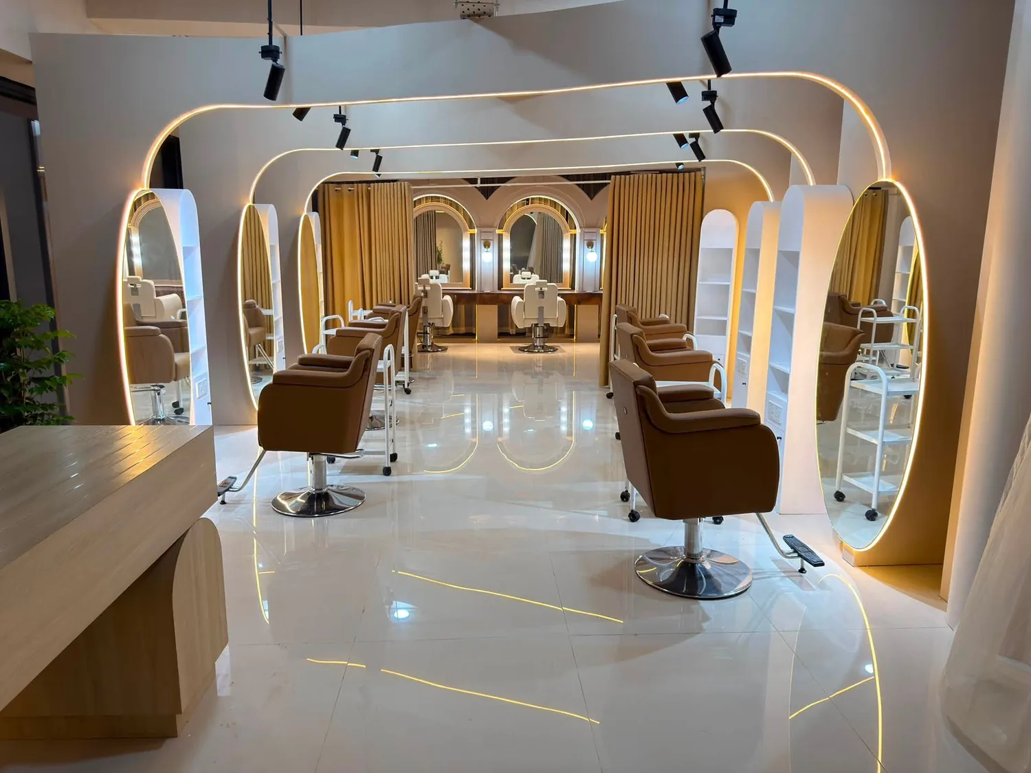 Amber Studio salon styling area